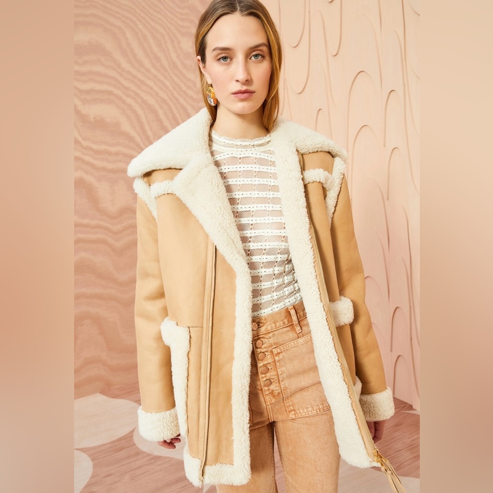 NWT Ulla Johnson Ambrose Jackett Limestone Size Large FA231204